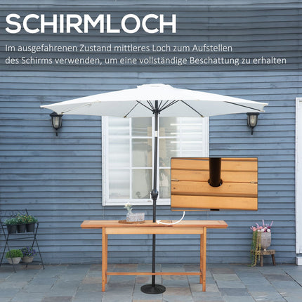 Ausziehbarer, wetterfester Gartentisch aus Fichtenholz, braun
