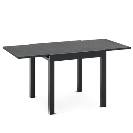 Table de jardin extensible en aluminium Table à manger résistante aux intempéries Table de patio rectangulaire Gris