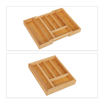 Range-couverts extensible en bambou