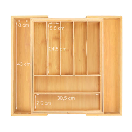 Range-couverts extensible en bambou