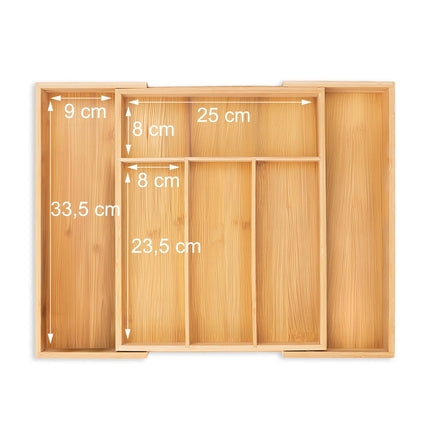 Range-couverts extensible en bambou