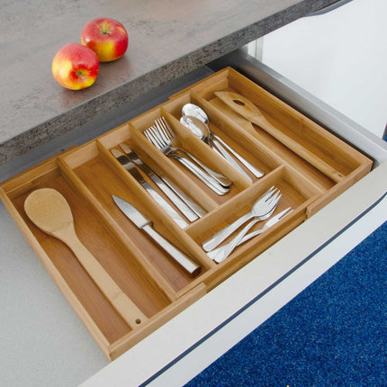 Range-couverts extensible en bambou