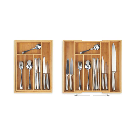Range-couverts extensible en bambou