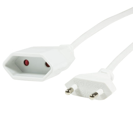 Extension cable Ungrounded Euro White 3m