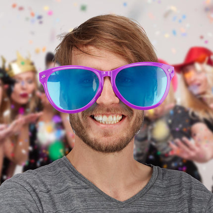 XXL Partybrille – blau getönte XXL-Gläser