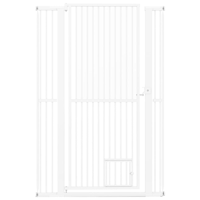 Barrière pour animaux extra haute, en métal, largeur 77-104 cm, hauteur 150 cm