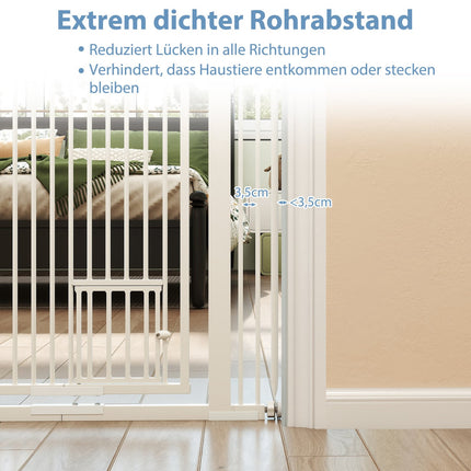 Barrière pour animaux extra haute, en métal, largeur 77-104 cm, hauteur 150 cm