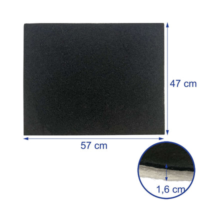 Kit de filtres pour hotte aspirante, 47 x 57 cm, polyester et charbon actif