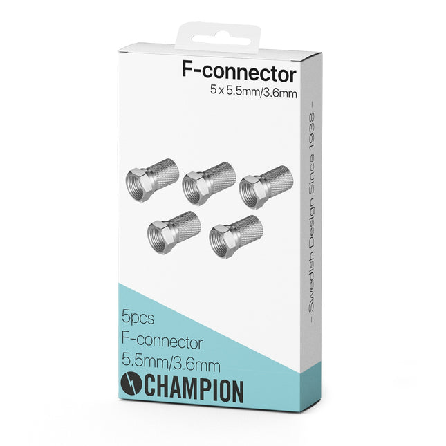 F-Stecker 5,5 / 3,6m 5er-Pack