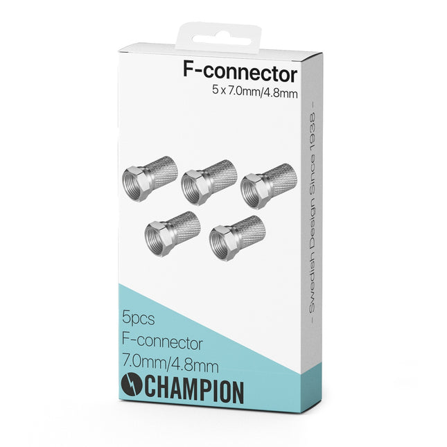 F-Stecker 7,0 / 4,8m 5er Pack