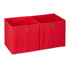 Coffre de rangement en tissu, 2 tiroirs