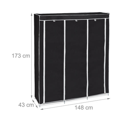 Armoire en tissu XXL avec 9 étagères