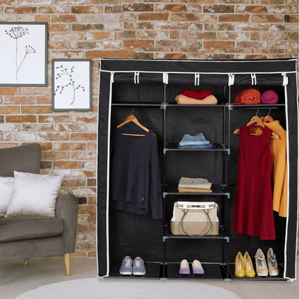 Armoire en tissu XXL avec 9 étagères