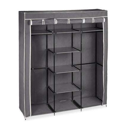 Stoffkleiderschrank XXL mit 9 Einlegeböden