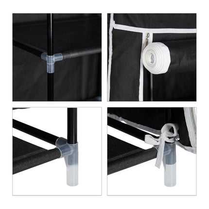 Armoire en tissu XXL avec 9 étagères