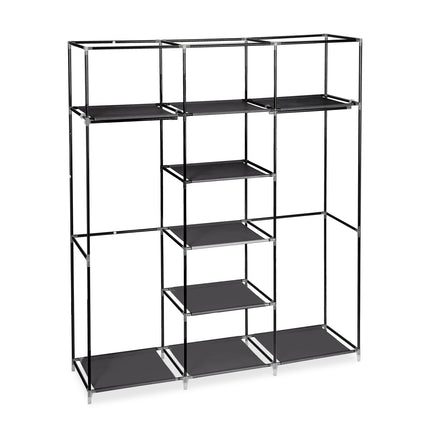Stoffkleiderschrank XXL mit 9 Einlegeböden