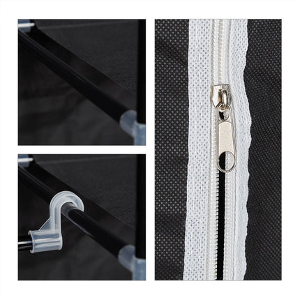 Armoire en tissu XXL avec 9 étagères