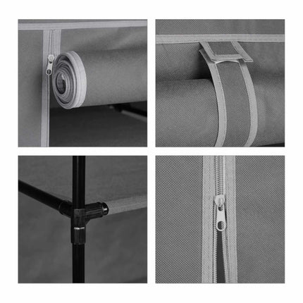 Armoire en tissu avec tringle à vêtements