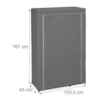 Armoire en tissu avec tringle à vêtements