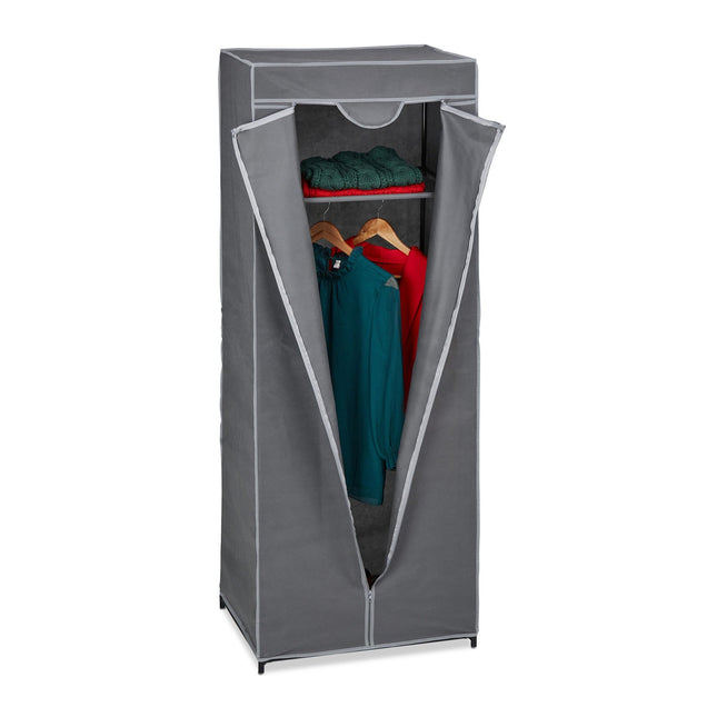 Armoire en tissu avec tringle à vêtements