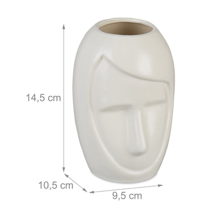 Vase à fleurs en forme de visage