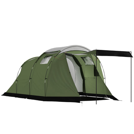 Familien-Campingzelt, 3-4 Personen, 3000 mm wasserdicht, Grün