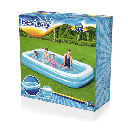 Familienpool Blau Rechteckig 305 x 183 x 46cm