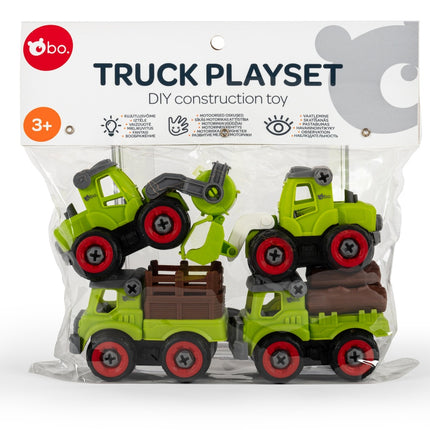 Ensemble de jouets de construction DIY de camions agricoles pour un jeu créatif