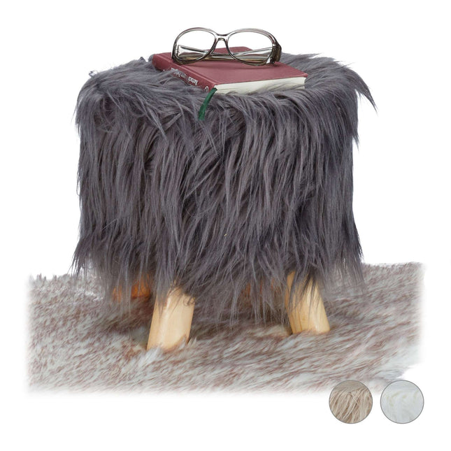Hocker aus Kunstfell