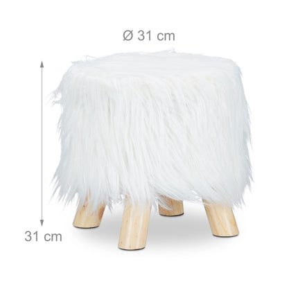 Fußhocker aus Kunstfell