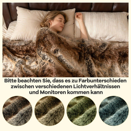 Kunstfelldecke, weich, Plüsch, 153 x 203 cm