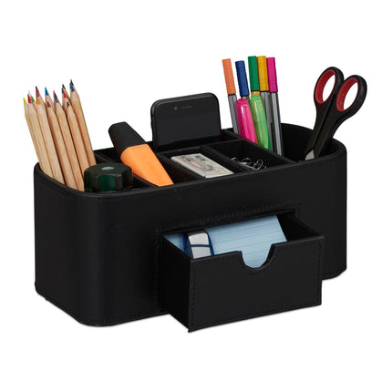 Organiseur de bureau en similicuir