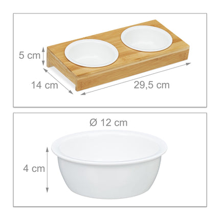 Futterstation mit Keramiknäpfen