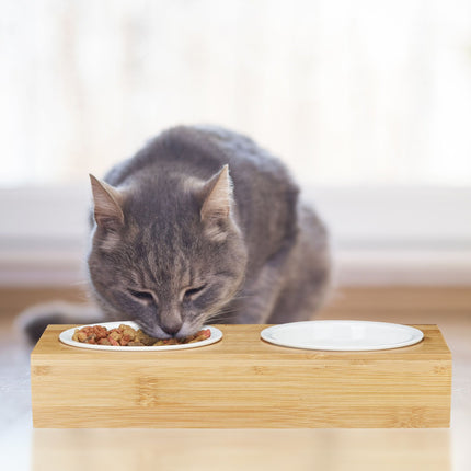 Futterstation mit Keramiknäpfen