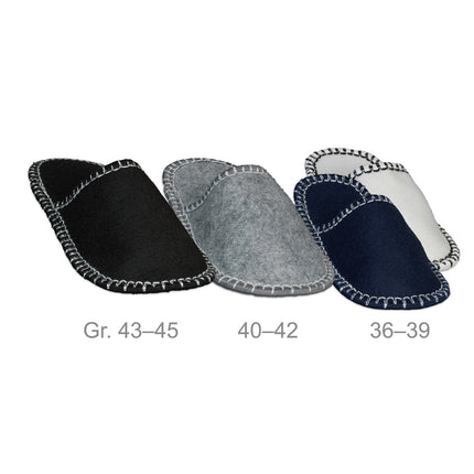 Felt Guest Slippers Set – 6 Pairs with Storage Bag