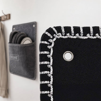 Ensemble de 6 paires de chaussons d'invités en feutre avec sac de rangement