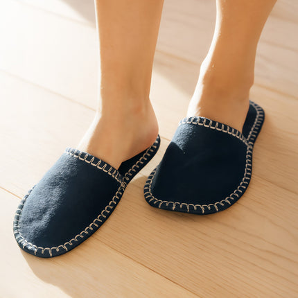 Filz-Gästepantoffel-Set mit Tasche – 6 Paar, rutschfeste Sohlen
