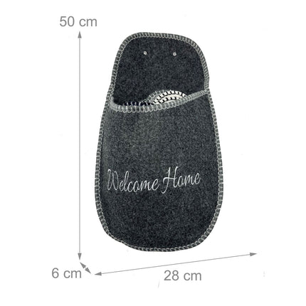 Pantoufles d'intérieur en feutre, antidérapantes, lot de 6 paires avec sac de rangement