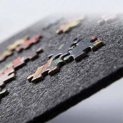 Filz-Puzzlebrett mit 6 Schubladen, Hellgrau
