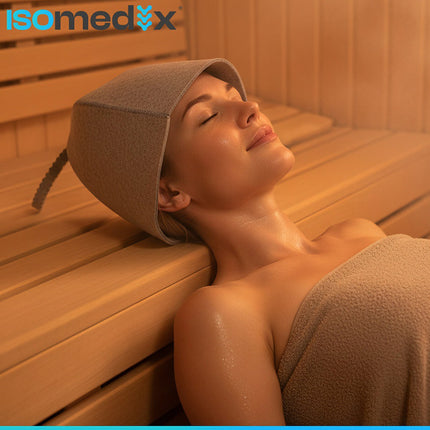 Bonnet de sauna en feutre - Protection thermique, taille universelle
