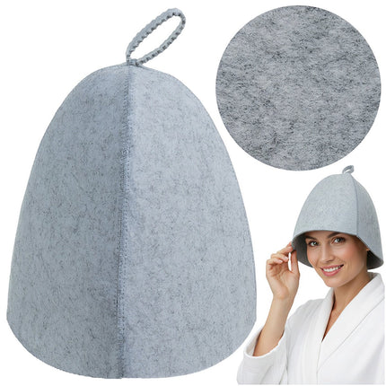 Bonnet de sauna en feutre - Protection thermique, taille universelle