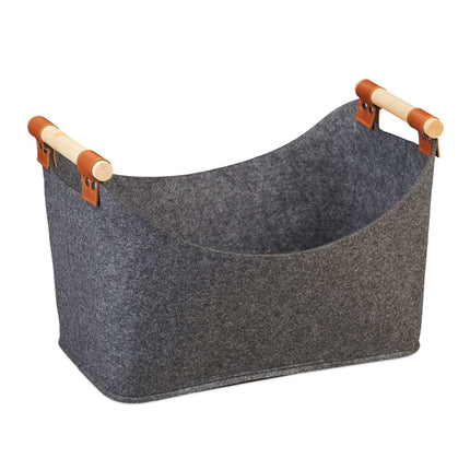 Sac en feutre avec poignées en bois