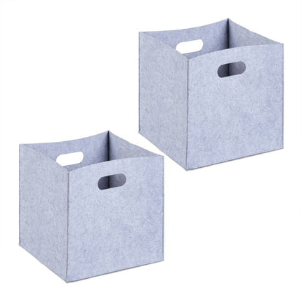 Boîte de rangement en feutre - 2 pièces