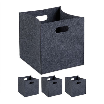Boîte de rangement en feutre - 4 pièces