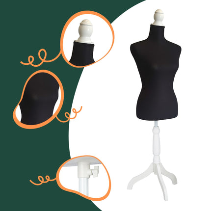Mannequin de couture féminin, support réglable, taille 36/38