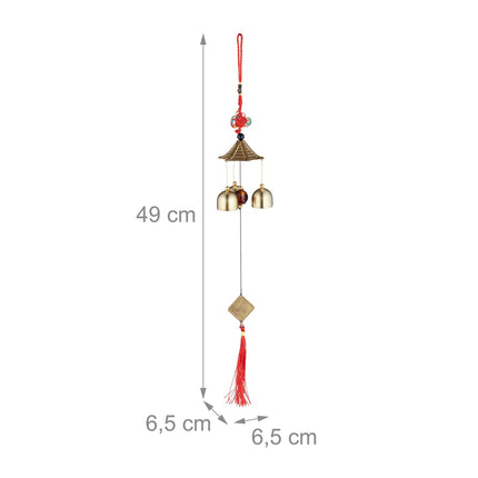 Carillons éoliens Feng Shui en métal, lot de 2