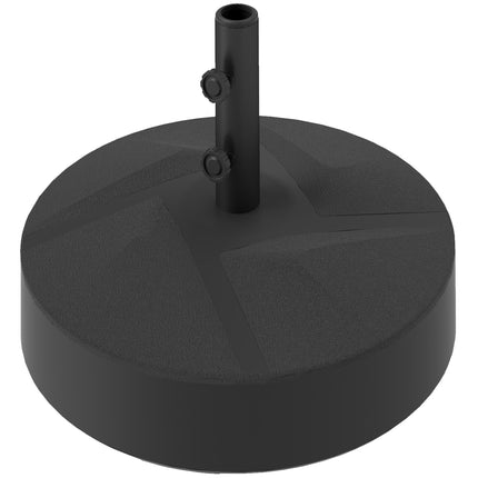 Base de parasol lestable, 30 kg, noire, PEHD, 36/38/48 mm