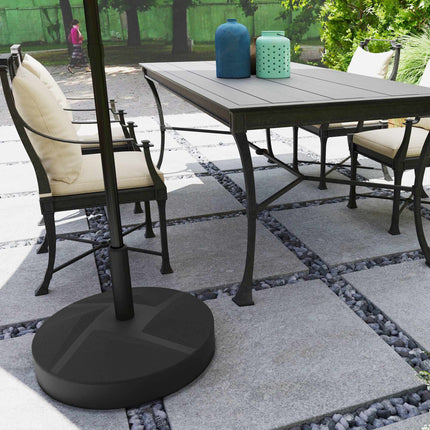 Base de parasol lestable, 30 kg, noire, PEHD, 36/38/48 mm