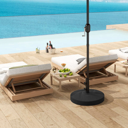 Base de parasol lestable, 30 kg, noire, PEHD, 36/38/48 mm