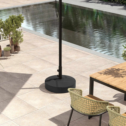 Base de parasol lestable, 30 kg, noire, PEHD, 36/38/48 mm